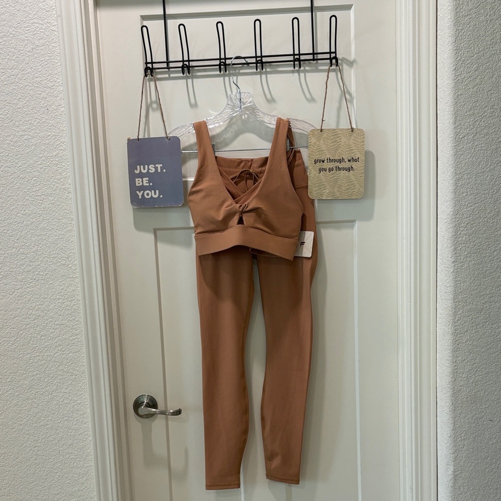 Women's Tan Workout Set